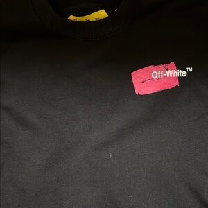 Off-White Black Sweatshirt with Red Detail